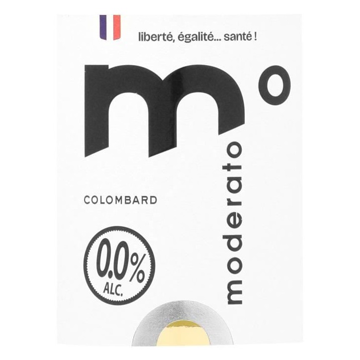 Moderato pétillant sans alcool 0,0% - Colombard - 75cl