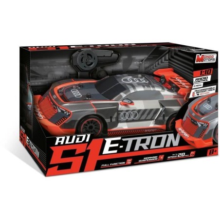 Voiture télécommandée - MONDO MOTORS - Audi S1 E-Tron - Echelle 1:10 - Gris / Rouge