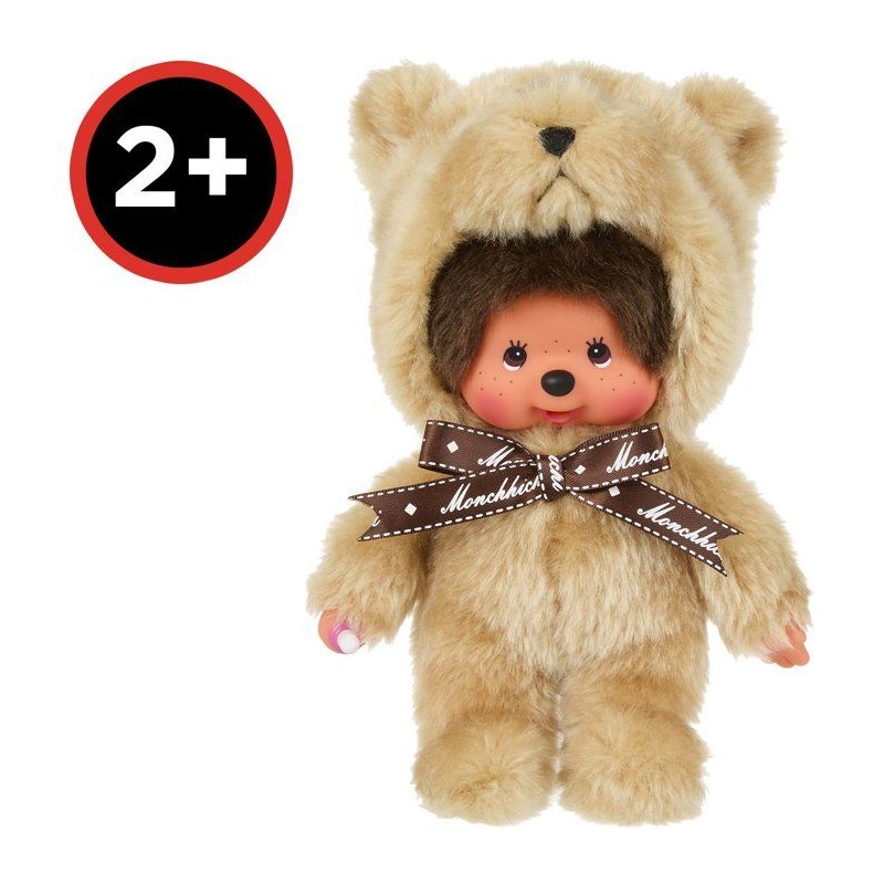 Peluche Monchhichi - Bandai - Nounours 20cm - Peluche singe iconique d