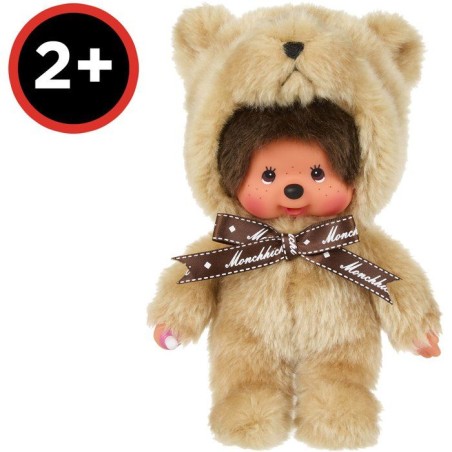 Peluche Monchhichi - Bandai - Nounours 20cm - Peluche singe iconique d