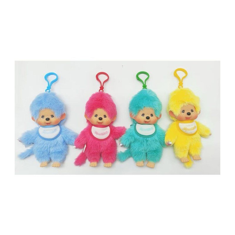 Porte-clés Peluche Mini - BANDAI - Monchhichi - Couleur aléatoire