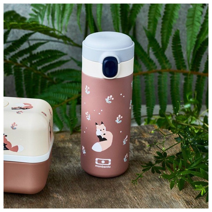 Gourde isotherme a bec verseur - MONBENTO - Enfants - Bouchon ouverture rapide - Pop Fox Gourde isotherme a bec verseur - MONBENTO - Enfants - Bouchon ouverture rapide - Pop Fox