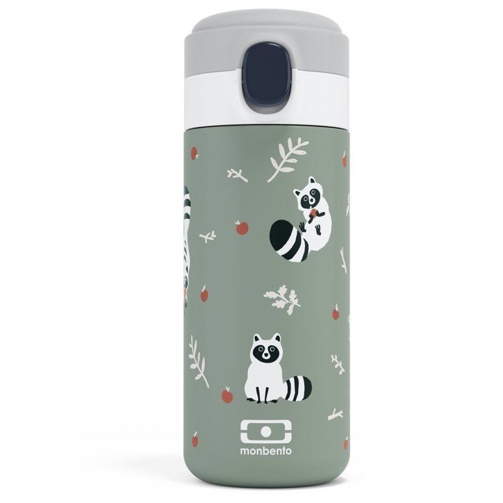 Gourde isotherme a bec verseur - MONBENTO - Enfants - Bouchon ouverture rapide - Pop Raccoon Gourde isotherme a bec verseur - MONBENTO - Enfants - Bouchon ouverture rapide - Pop Raccoon