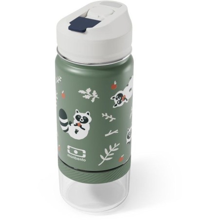 Gourde snack 2 en 1 - MONBENTO - Twisty Racoon - isotherme enfant - av