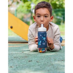Gourde snack 2 en 1 - MONBENTO - Twisty Wolf - isotherme enfant - avec