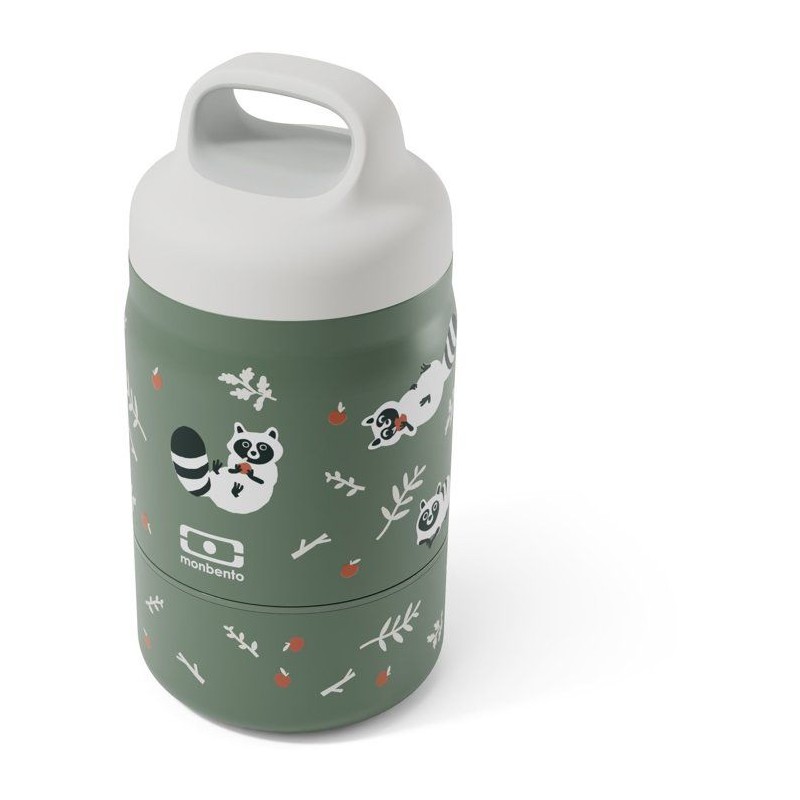 Lunchbox isotherme - MONBENTO - Handy Racoon - enfant - 2 compartiment