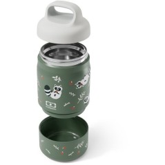 Lunchbox isotherme - MONBENTO - Handy Racoon - enfant - 2 compartiments 350 ml + 150 ml