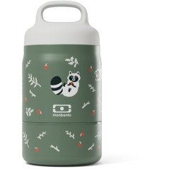 Lunchbox isotherme - MONBENTO - Handy Racoon - enfant - 2 compartiment