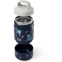 Lunchbox isotherme - MONBENTO - Handy Wolf - enfant - 2 compartiments 350 ml + 150 ml