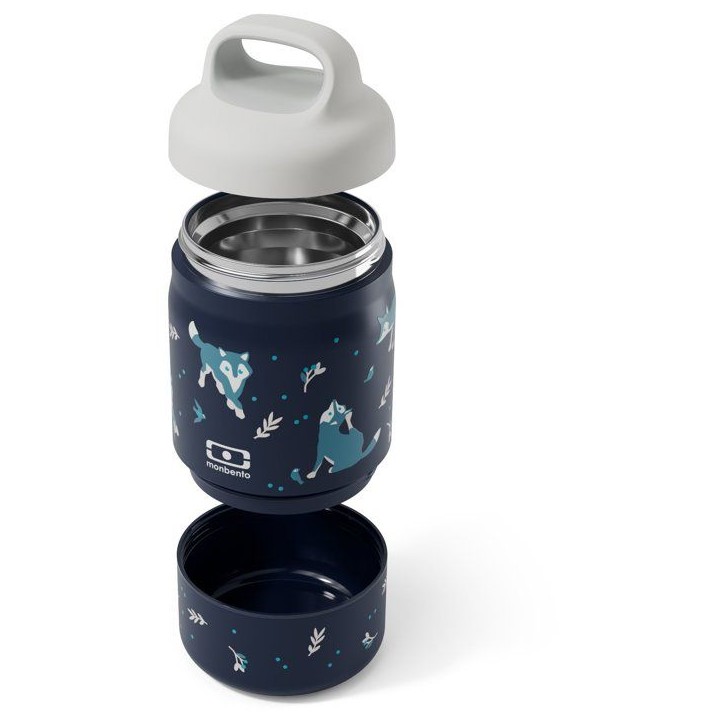Lunchbox isotherme - MONBENTO - Handy Wolf - enfant - 2 compartiments 350 ml + 150 ml Lunchbox isotherme - MONBENTO - Handy Wolf - enfant - 2 compartiments 350 ml + 150 ml