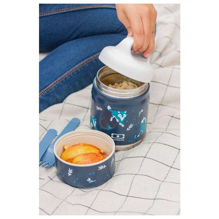 Lunchbox isotherme - MONBENTO - Handy Wolf - enfant - 2 compartiments 350 ml + 150 ml Lunchbox isotherme - MONBENTO - Handy Wolf - enfant - 2 compartiments 350 ml + 150 ml