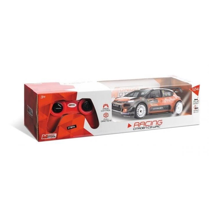 Mondo- Citroen C3 WRC 1/24EME R/C, 23015, Multicolore Mondo- Citroen C3 WRC 1/24EME R/C, 23015, Multicolore