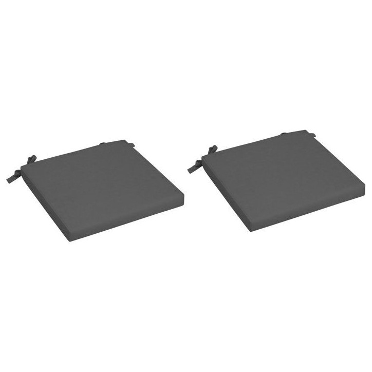 Lot de 2 assises de chaises - JARDIN PRIVE - Monte Carlo - Déhoussable - Ardoise - 79 x 59 x 39 cm Lot de 2 assises de chaises - JARDIN PRIVE - Monte Carlo - Déhoussable - Ardoise - 79 x 59 x 39 cm