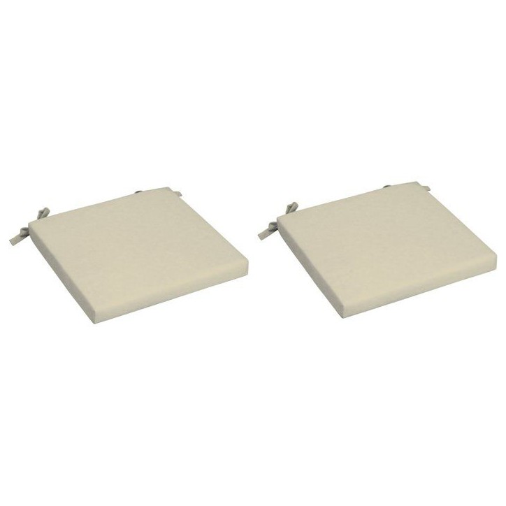 Lot de 2 assises de chaises - JARDIN PRIVE - Monte Carlo - Déhoussable - Ivoire - 79 x 59 x 39 cm Lot de 2 assises de chaises - JARDIN PRIVE - Monte Carlo - Déhoussable - Ivoire - 79 x 59 x 39 cm