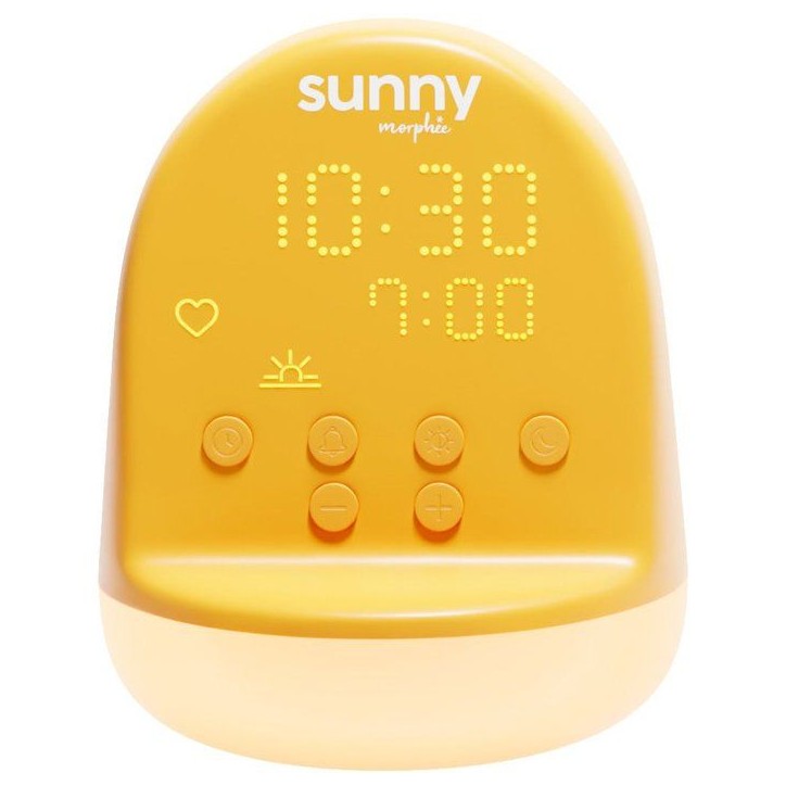 Réveil enfant - MORPHÉE - SUNNY - 365 découvertes audio - Veilleuse éducatif - Jaune