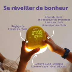 Réveil enfant - MORPHÉE - SUNNY - 365 découvertes audio - Veilleuse