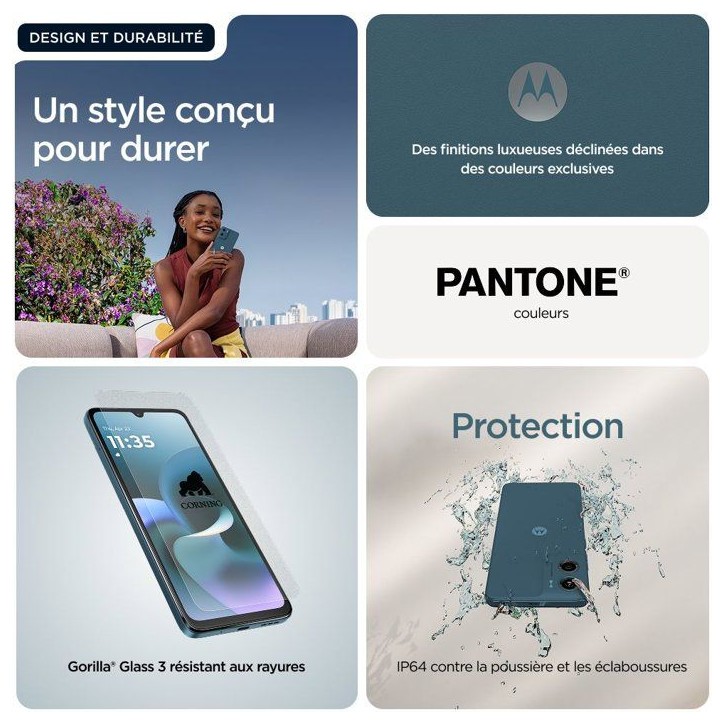 MOTOROLA Pack Moto G06 power 256 Go Bleu + buds