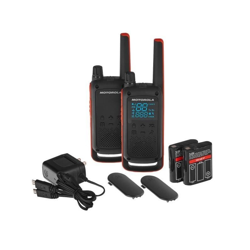 Talkie Walkie - Motorola - TLKR T82 - 10 km de portée - Coque renforc