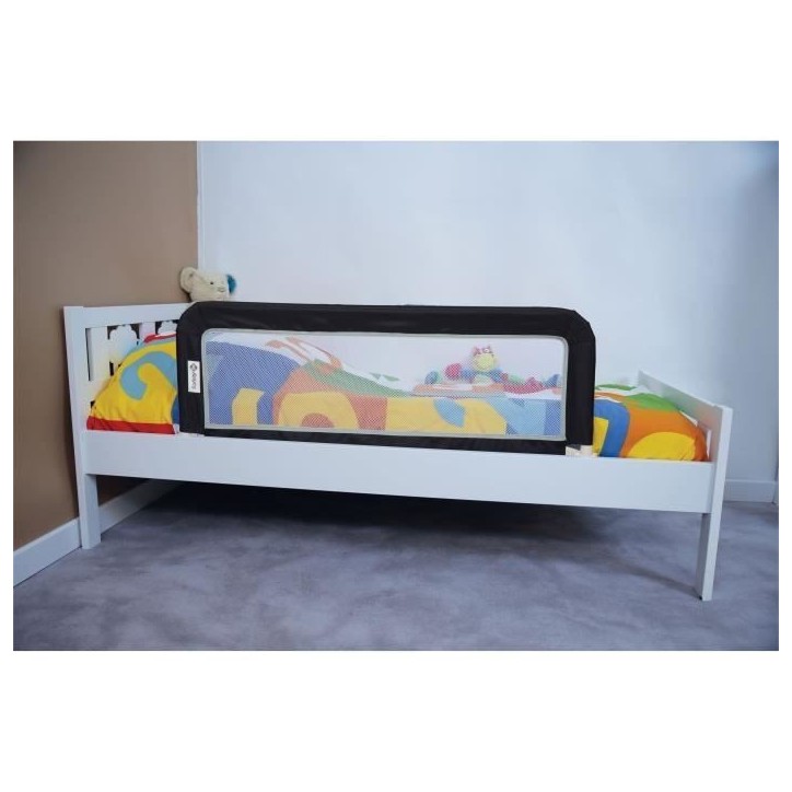 SAFETY 1ST Portable Bed Rail, Barriere de lit enfant pliable, 18 mois-5 ans, Tissu en maille, Facile a installer et transporter,