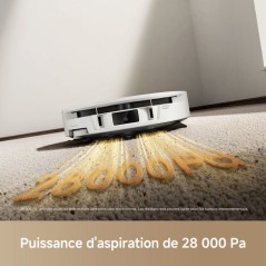 Aspirateur robot laveur - MOVA - S70 Roller - 28 000 Pa - 3,2 L - Blan