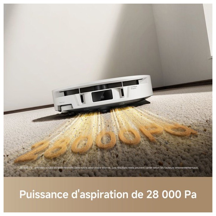 Aspirateur robot laveur - MOVA - S70 Roller - 28 000 Pa - 3,2 L - Blanc Aspirateur robot laveur - MOVA - S70 Roller - 28 000 Pa - 3,2 L - Blanc