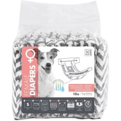 Couches pour chien - M PETS - DIAPERS - Femelle S x10 - Tour de taille