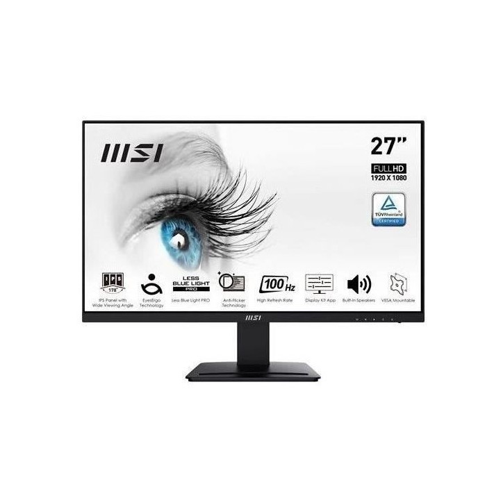 Ecran PC - MSI - 27 - FHD - 100Hz - Dalle IPS - 1ms - PRO MP273A Ecran PC - MSI - 27 - FHD - 100Hz - Dalle IPS - 1ms - PRO MP273A