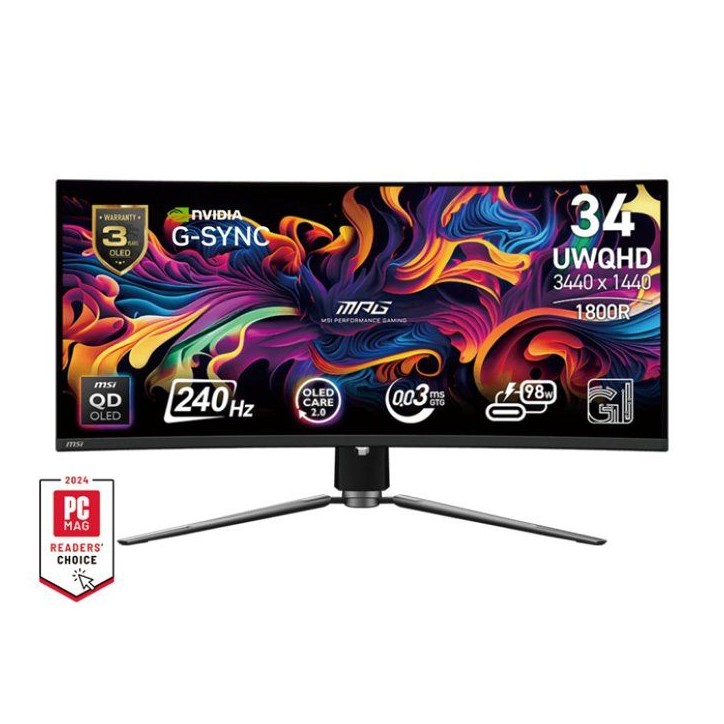 Ecran PC Gamer - MSI - 34 - UWQHD - 240Hz - Dalle QD-OLED - 0,03ms - Ajustable en hauteur - MPG 341CQPX QD-OLED Ecran PC Gamer - MSI - 34 - UWQHD - 240Hz - Dalle QD-OLED - 0,03ms - Ajustable en hauteur - MPG 341CQPX QD-OLED