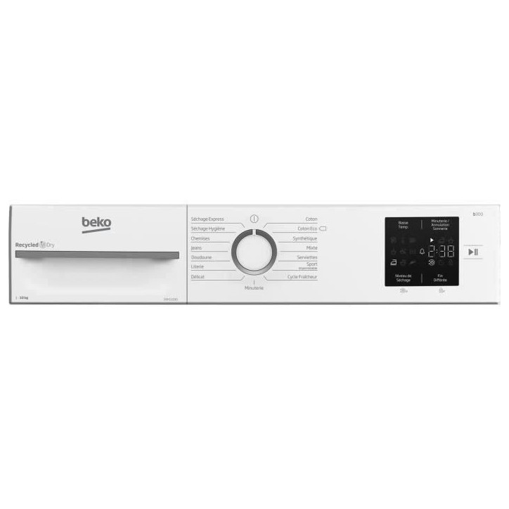 Seche-linge pompe a chaleur BEKO b300 Eco sense D0H11030 - 10 kg - L60cm - Blanc Seche-linge pompe a chaleur BEKO b300 Eco sense D0H11030 - 10 kg - L60cm - Blanc