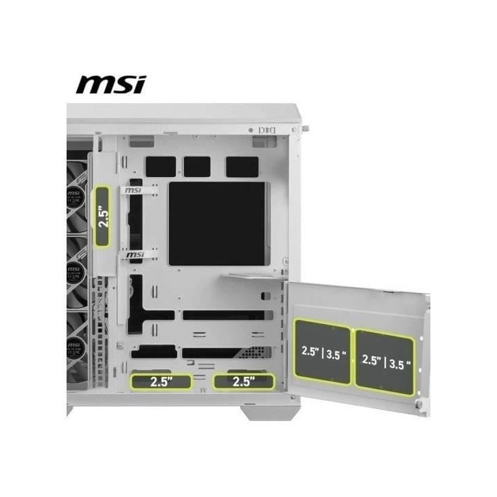 Boîtier PC - MSI - 306-7G26W22-HH9 - MAG PANO 100R PZ - White