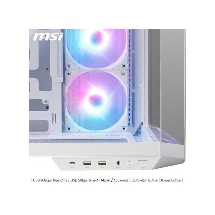 Boîtier PC - MSI - 306-7G26W22-HH9 - MAG PANO 100R PZ - White