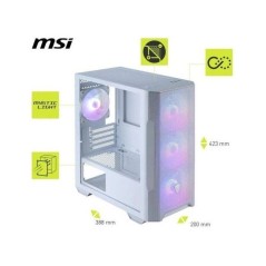 Boîtier PC gaming - MSI - MAG Forge M100R - Moyen Tour - Blanc