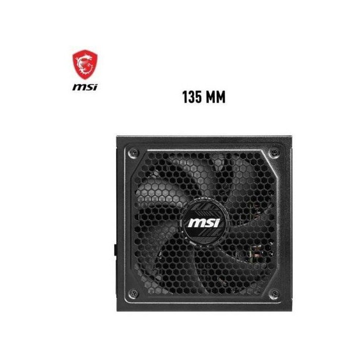 Bloc d'alimentation PC - MSI - MAG A1000GL - PCIe CEM 5.1 - 1000 W - Ventilateurs 135 mm - Noir Bloc d'alimentation PC - MSI - MAG A1000GL - PCIe CEM 5.1 - 1000 W - Ventilateurs 135 mm - Noir