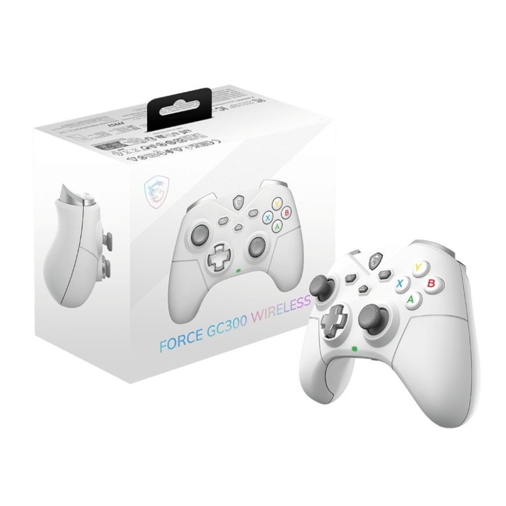 Manette de jeu - PC - FORCE GC300 - Sans fil - Blanc - MSI Manette de jeu - PC - FORCE GC300 - Sans fil - Blanc - MSI