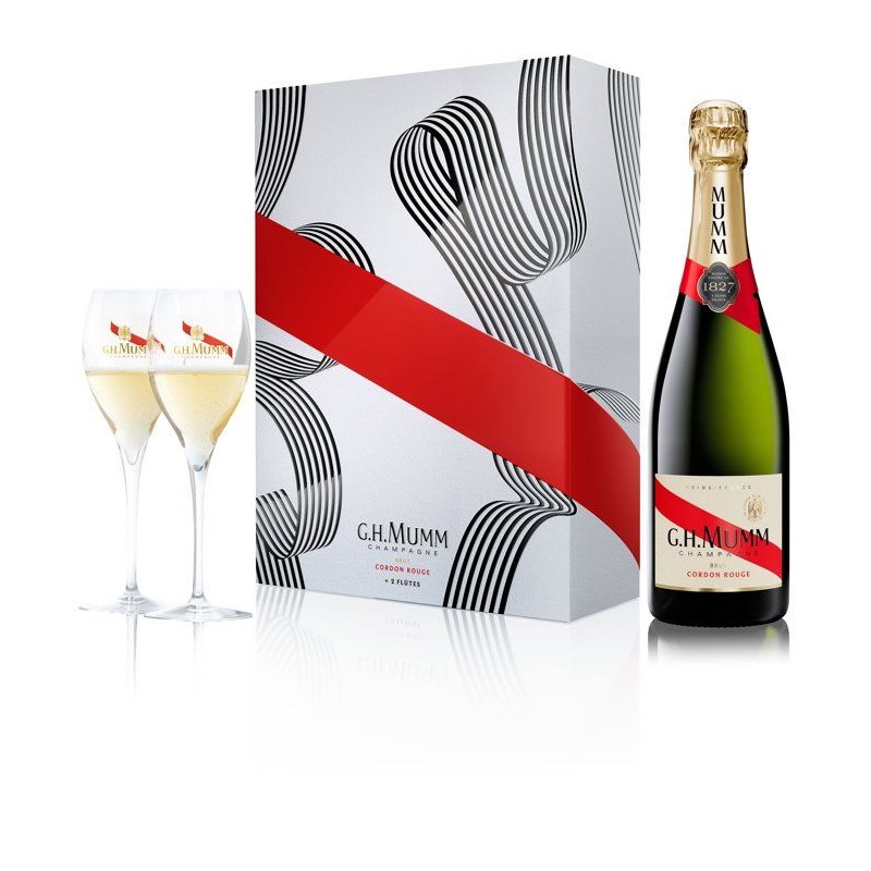 Coffret Champagne Craft Mumm Cordon Rouge + 2 flûtes