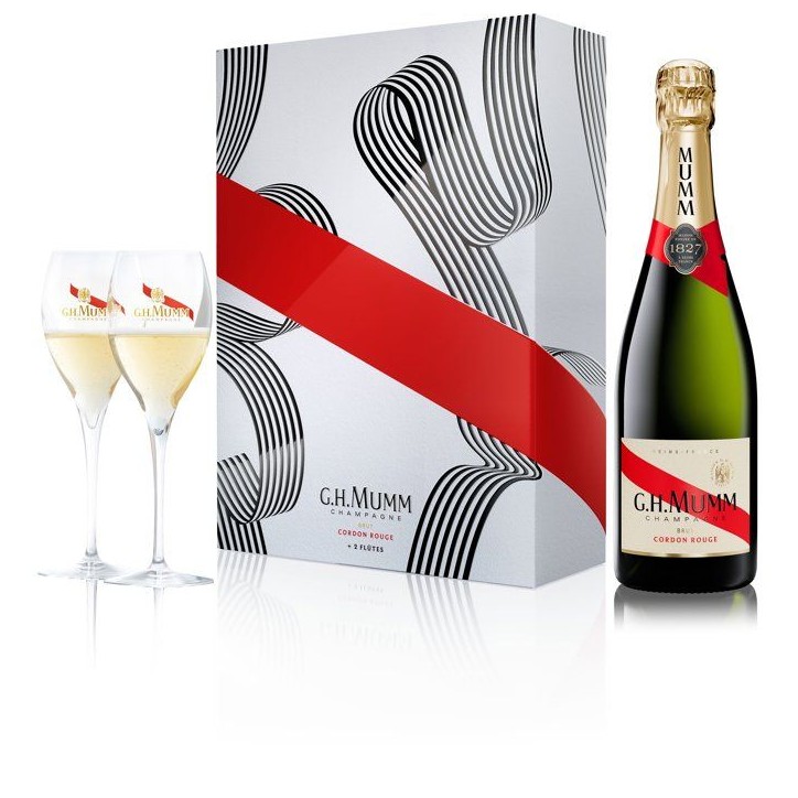 Coffret Champagne Craft Mumm Cordon Rouge + 2 flûtes