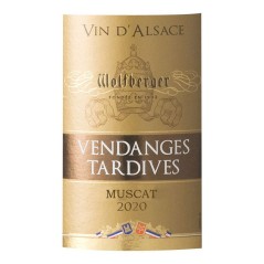 Wolfberger Vendanges Tardives 2020 Alsace Muscat - Vin blanc d'Alsace
