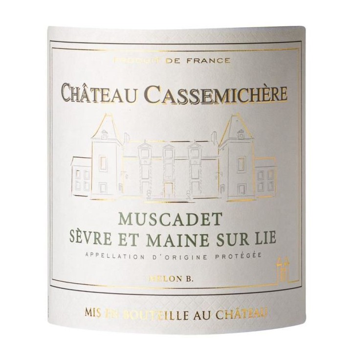 Château Cassemichere Loup Galant 2025 Muscadet Sevre et Maine sur lie - Vin blanc de la Loire