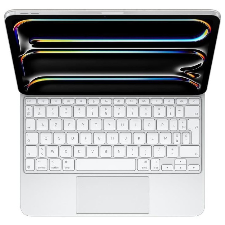 Clavier pour tablette Apple Magic Keyboard pour iPad Pro 11 pouces (M4) - Francais - Blanc Clavier pour tablette Apple Magic Keyboard pour iPad Pro 11 pouces (M4) - Francais - Blanc