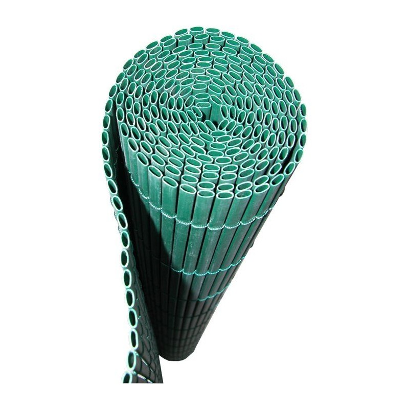 Canisse PVC double face - NATURE - 10 mm - Vert - 3 x 1 m