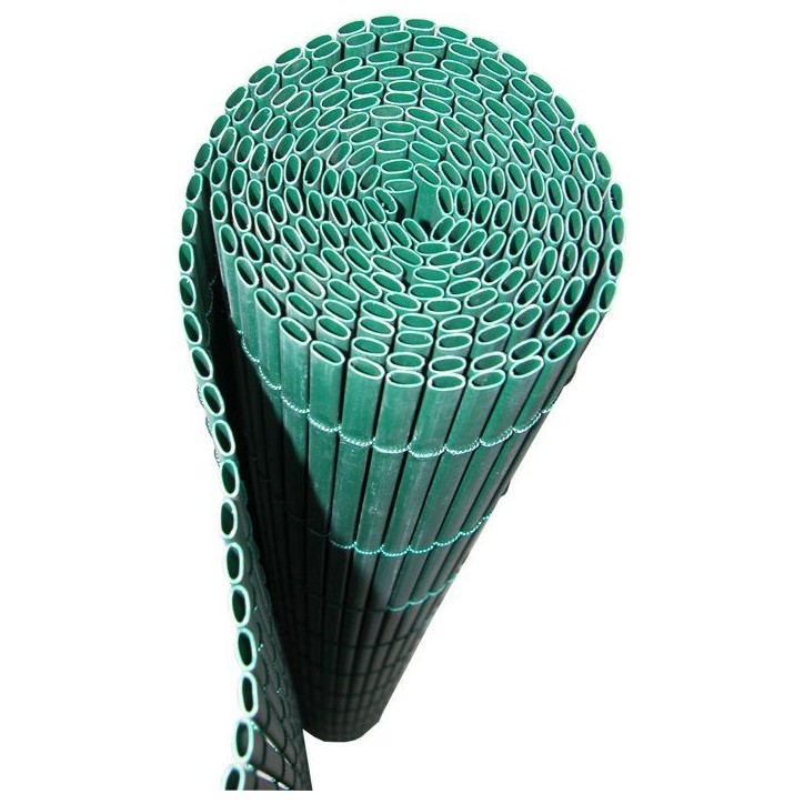 Canisse PVC double face - NATURE - 10 mm - Vert - 3 x 1 m
