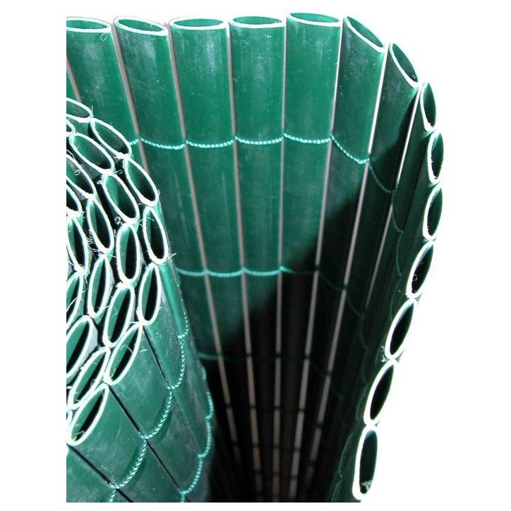 Canisse PVC double face - NATURE - 10 mm - Vert - 3 x 1 m