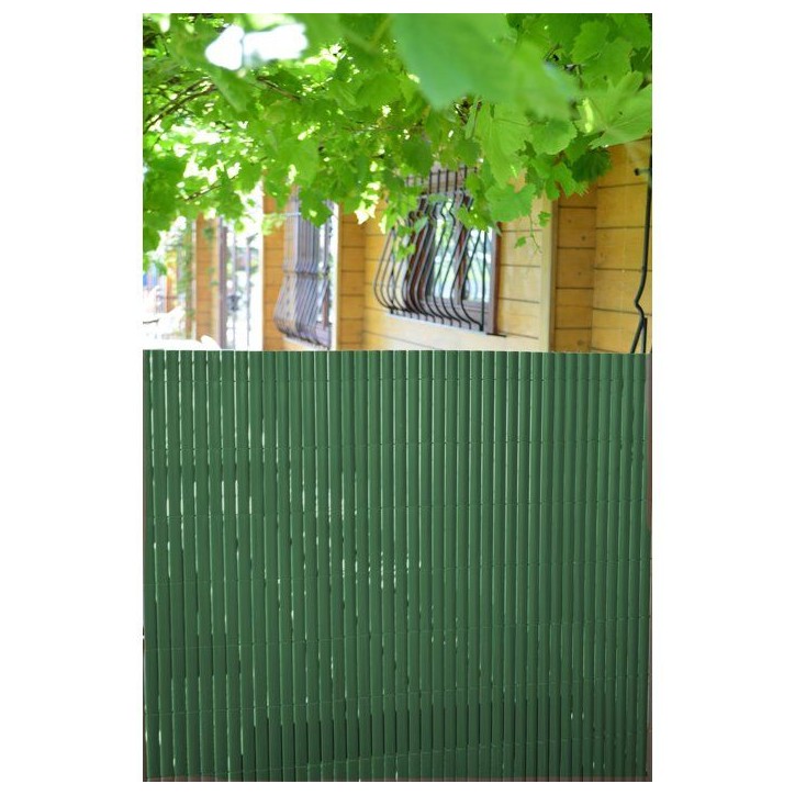 Canisse PVC double face - NATURE - 10 mm - Vert - 3 x 1 m