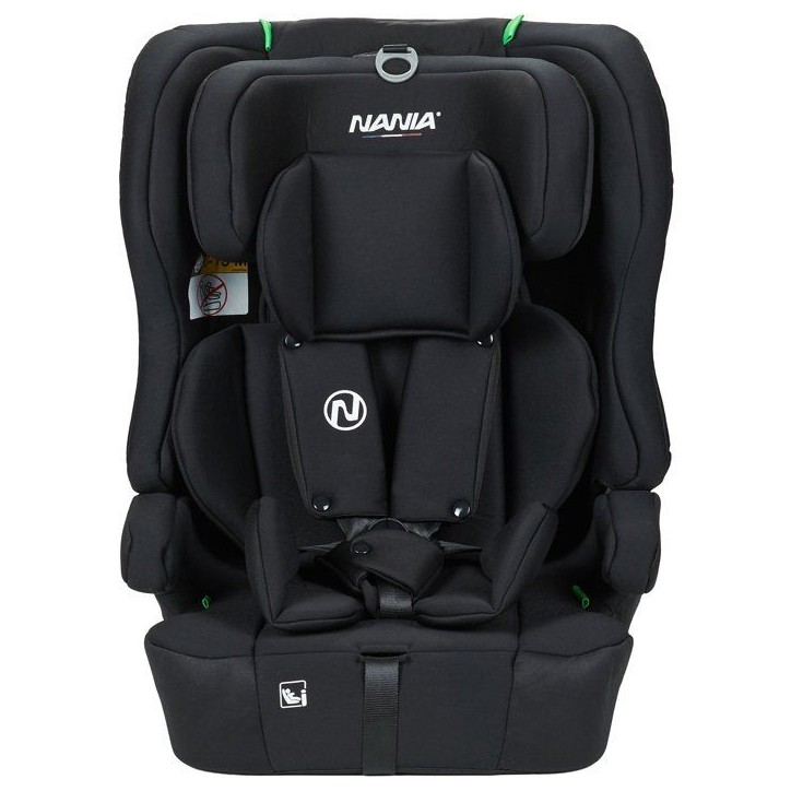 Siege auto - NANIA - RIO - Groupe 1/2/3 - 76-150 cm - I-Size - Réducteur - Noir Siege auto - NANIA - RIO - Groupe 1/2/3 - 76-150 cm - I-Size - Réducteur - Noir