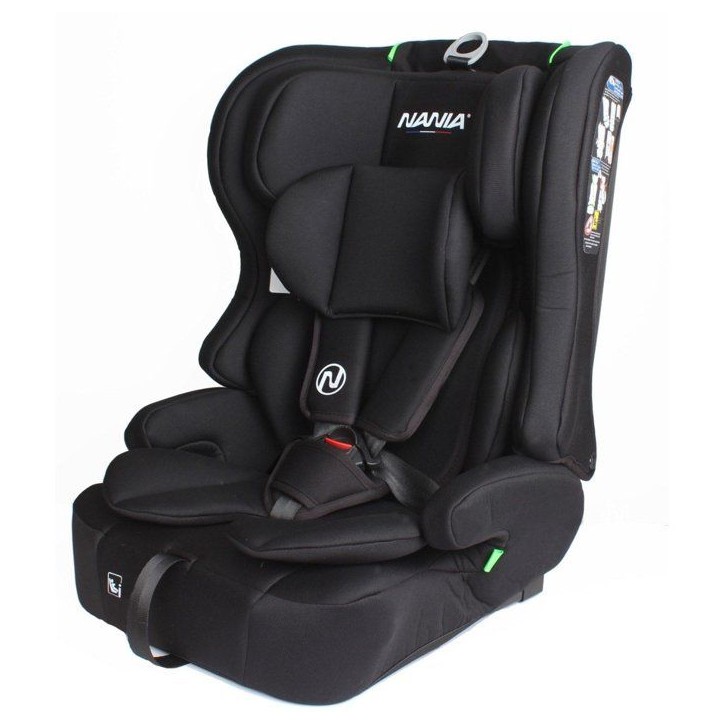 Siege auto - NANIA - RIO - Groupe 1/2/3 - 76-150 cm - I-Size - Réducteur - Noir Siege auto - NANIA - RIO - Groupe 1/2/3 - 76-150 cm - I-Size - Réducteur - Noir