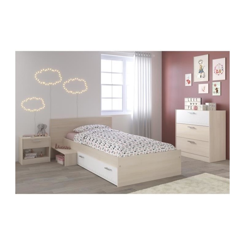 PARISOT Chambre Enfant Complete style contemporain décor acacia clair