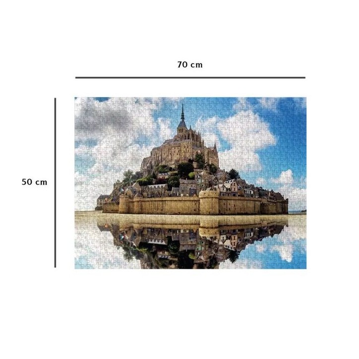 Puzzle 1000 pieces L'Abbaye du Mont Saint Michel, Des racines et des ailes, Nathan, Des 14 ans, 41170561 Puzzle 1000 pieces L'Abbaye du Mont Saint Michel, Des racines et des ailes, Nathan, Des 14 ans, 41170561