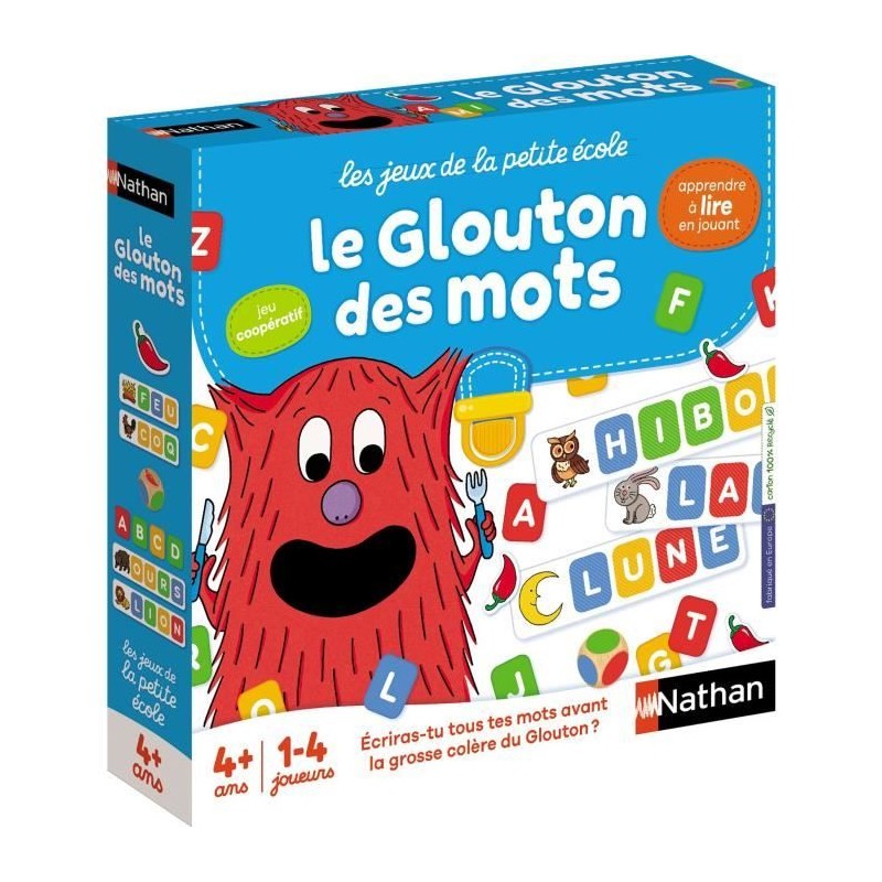 Le glouton des mots - Jeu des société - NATHAN - Des 4 ans