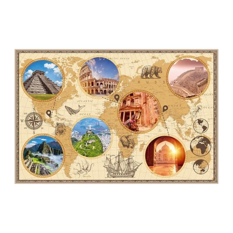 Puzzle 3000 pieces : Merveilles du monde moderne