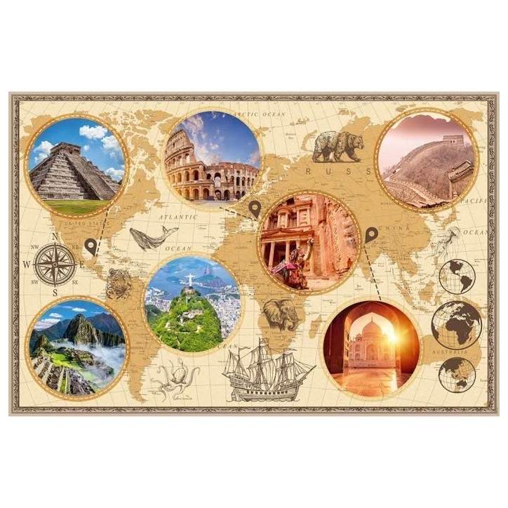 Puzzle 3000 pieces : Merveilles du monde moderne